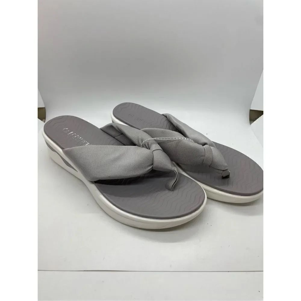 Dream Pairs Thong Sandals Platform Lightweight Casual Shoes Size 9 Gray